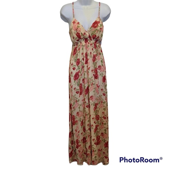 Chesley Multicolor Floral Maxi Dress With Adjustable Spaghetti Straps Size M - Picture 1 of 2